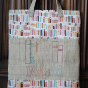 Embroidered Book Bag