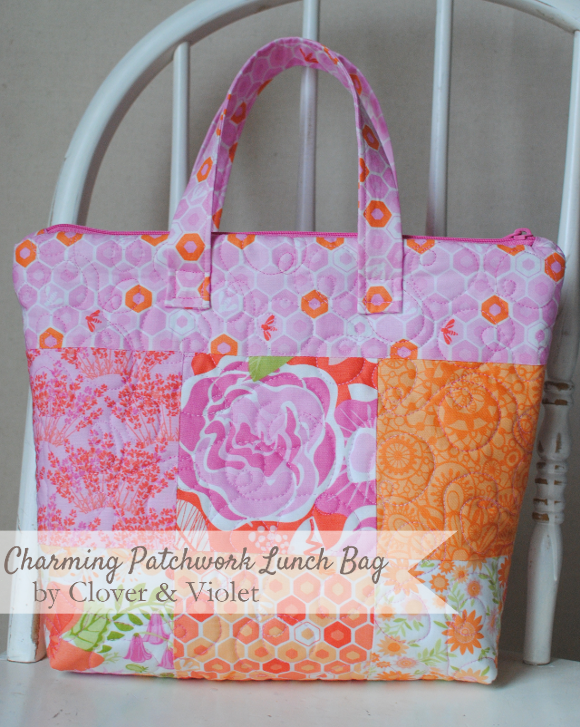Charming Patchwork Lunch Bag by Clover & Violet