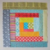 Wonky Log Cabin Block