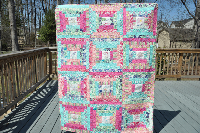 "Garden Steps" Free Quilt Along Pattern designed by Jennie from Clover & Violet