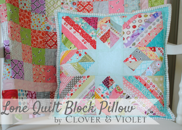 Lone Quilt Block Pillow {Tutorial}