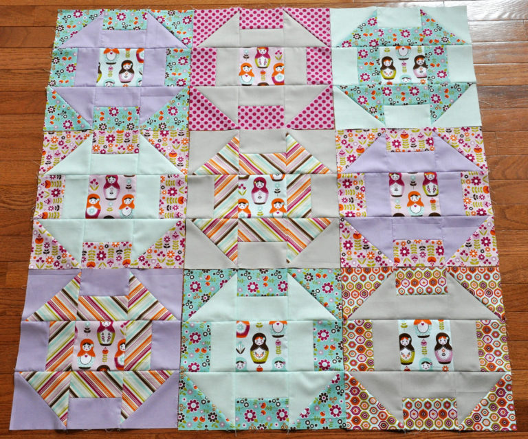 A Churn Dash Quilt For A Baby Girl
