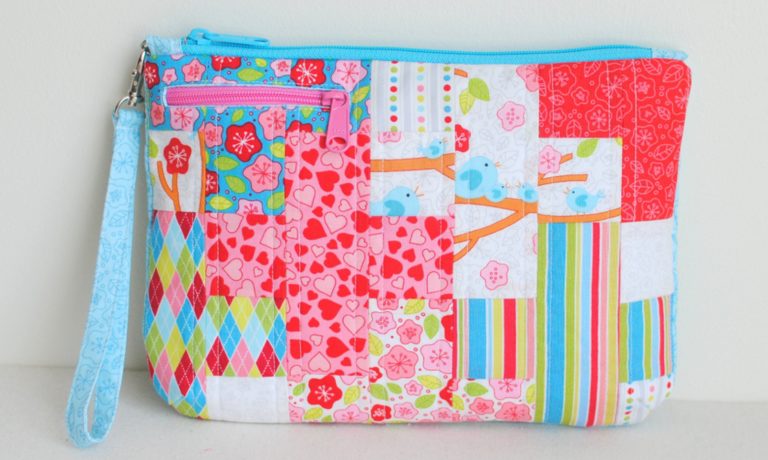 the Cora purse {Free Pattern featuring Lovebirds by RJR Fabrics}