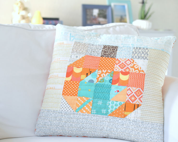 Patchwork Pumpkin & Maple Leaf Pillow :: Lovely Little Patchwork Blog Tour