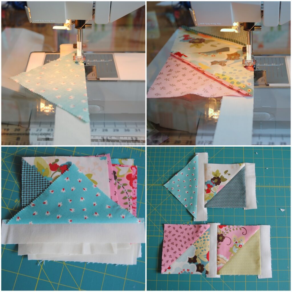 Sew the car seat quilt blocks to the sashing