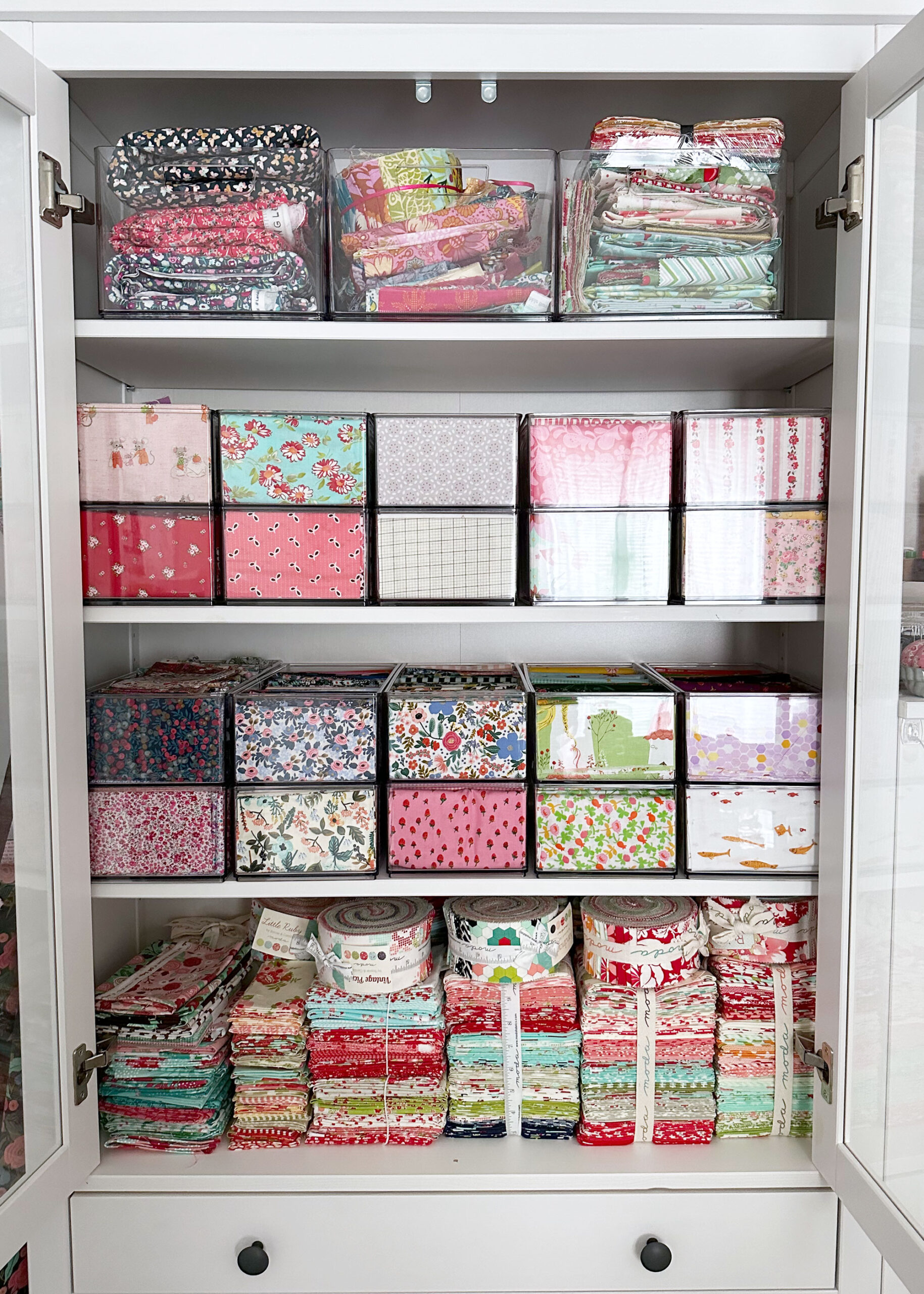 Acrylic Boxes for Fabric Storage and Organization - Clover & Violet