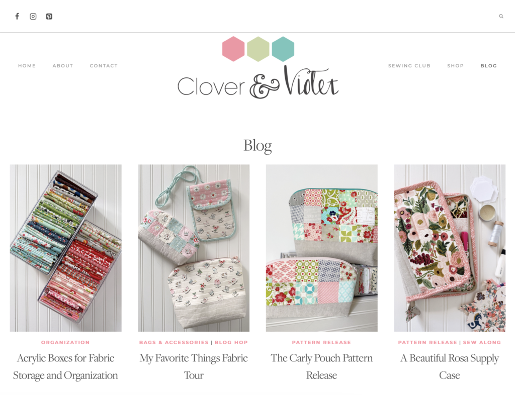 Clover & Violet how to get started with a quilting blog