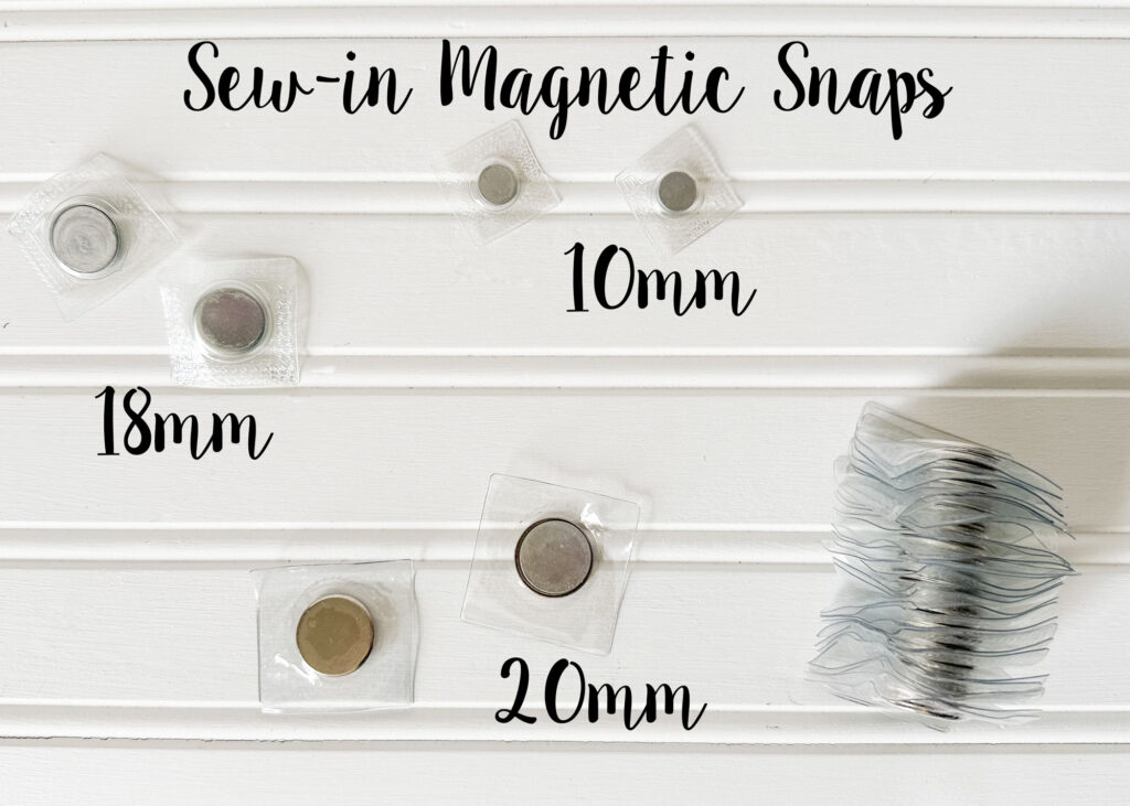 Sew-in magnets for bags