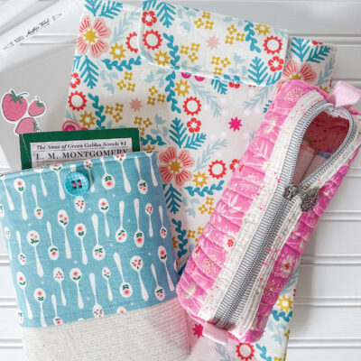 Katie Book Sleeve + Rae Pencil Case - 2 Pattern Bundle